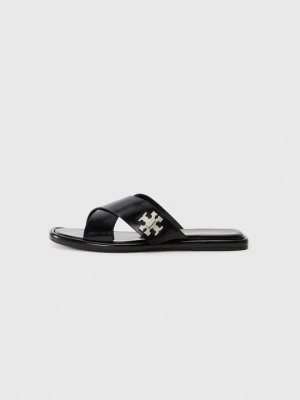 Klapki płaskie Tory Burch czarny