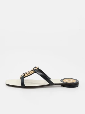 Klapki płaskie Tory Burch piaskowy