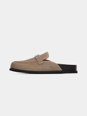 Klapki płaskie Tory Burch taupe