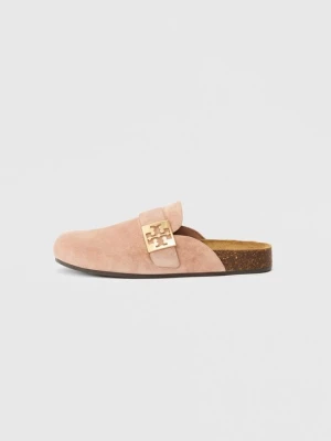 Klapki płaskie Tory Burch taupe