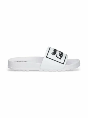 Klapki płaskie Versace Jeans Couture biały