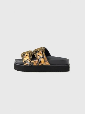 Klapki płaskie Versace Jeans Couture czarny