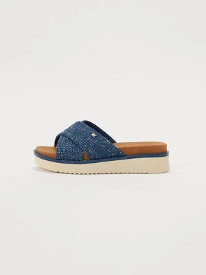 Klapki płaskie Wrangler niebieski denim