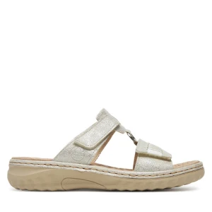 Klapki Rieker 60481-40 Srebrny