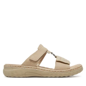 Klapki Rieker 60481-62 Beżowy