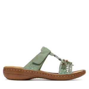 Klapki Rieker 60814-52 Zielony