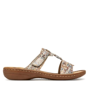 Klapki Rieker 608A0-93 Kolorowy