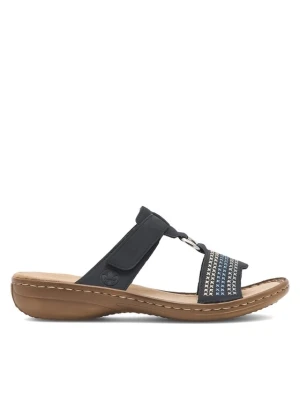 Klapki Rieker 608K8-14 Granatowy