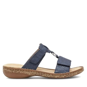 Klapki Rieker 628P9-14 Granatowy