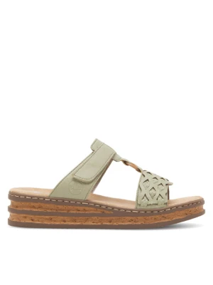 Klapki Rieker 629K9-52 Zielony