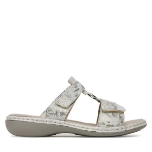 Klapki Rieker 659X6-80 Srebrny