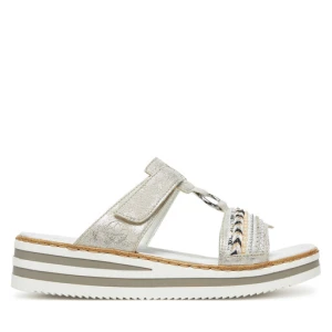 Klapki Rieker V02M6-40 Srebrny