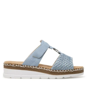 Klapki Rieker V1243-10 Błękitny