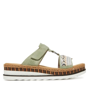 Klapki Rieker V79M6-52 Zielony