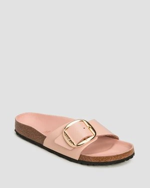 Klapki Skórzane Damskie Birkenstock Madrid Big Buckle Natural Leather Patent