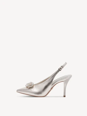 klapki sling metaliczny - TAMARIS