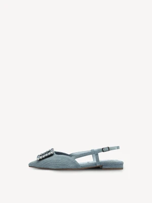 klapki sling niebieski Tamaris