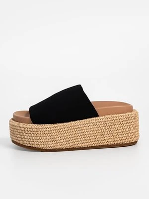 Klapki na obcasie Steve Madden czarny