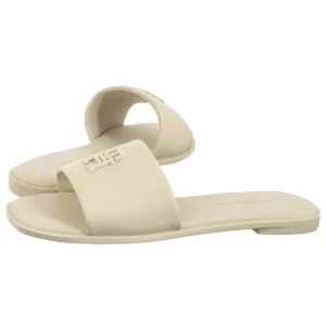 Klapki TH Logo Hardware Leather Mule Muslin FW0FW08806 ACJ (TH1320-a) Tommy Hilfiger