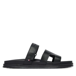 Klapki Tommy Hilfiger Adjustable Premium Lth Sandal FM0FM05773 Czarny