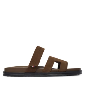 Klapki Tommy Hilfiger Adjustable Premium Suede Sandal FM0FM05774 Brązowy
