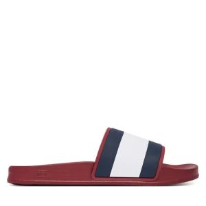 Klapki Tommy Hilfiger Core Hilfiger Flag Pool Slide FM0FM05798 Bordowy
