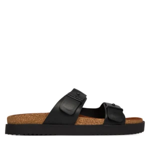 Klapki Tommy Hilfiger Cork Adjustable Lth Sandal FM0FM05754 Czarny