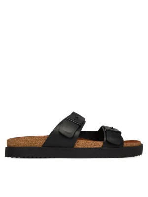 Klapki Tommy Hilfiger Cork Adjustable Lth Sandal FM0FM05754 Czarny