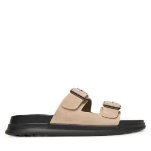 Klapki Tommy Hilfiger D Density Hilfiger Sde Sand FM0FM05413 Beżowy