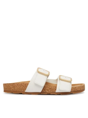Klapki Tommy Hilfiger Double Strap Cork Sandals FW0FW09118 Biały