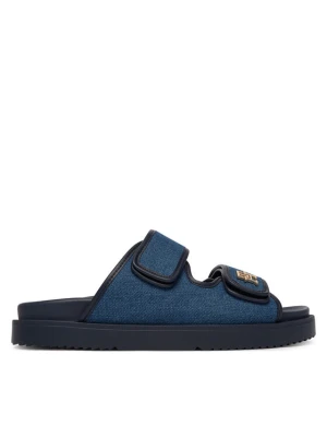 Klapki Tommy Hilfiger Double Strap Denim Sandal FW0FW09123 Niebieski