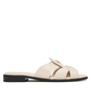 Zdjęcie produktu Klapki Tommy Hilfiger Leather Crest Square Toe Sandals FW0FW09126 Kremowy