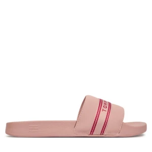 Klapki Tommy Hilfiger Logo Tape Webbing FW0FW09359 Różowy