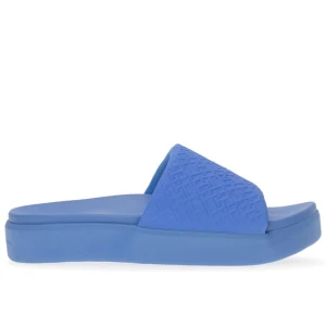 Klapki damskie Tommy Hilfiger Monogram Pool FW0FW07855-C30 - niebieskie