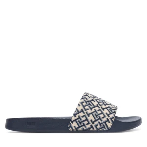 Klapki Tommy Hilfiger Monogram Pool Slide FW0FW09423 Granatowy