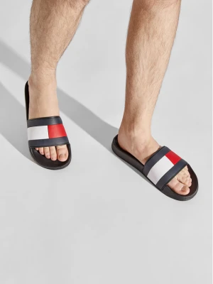Klapki Tommy Hilfiger Rubber Th Flag Pool Slide FM0FM04263 Czarny