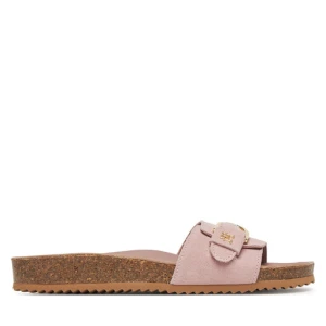 Klapki Tommy Hilfiger Soft Suede Adjustable Mule FW0FW08809 Różowy