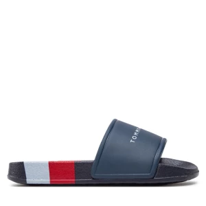 Klapki Tommy Hilfiger Stripes Pool Slide T3B0-33458-1172Y Granatowy