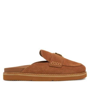 Klapki Tommy Hilfiger Suede Closed Toe Mule FW0FW08583 Brązowy