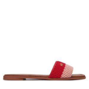 Klapki Tommy Hilfiger Th Flat FW0FW09513 Czerwony