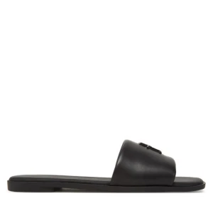 Klapki Tommy Hilfiger Th Logo Hardware Leather Mule FW0FW08806 Czarny