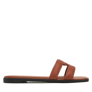 Klapki Tommy Hilfiger Th Logo Strap Mule FW0FW08671 Brązowy