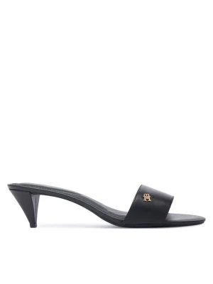 Klapki Tommy Hilfiger Th Mid Mule FW0FW09508 Czarny