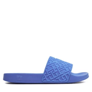 Klapki Tommy Hilfiger Th Monogram Pool Slide FW0FW06987 Niebieski