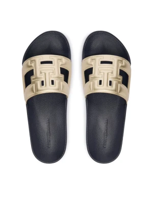 Klapki Tommy Hilfiger Th Pool Slide FW0FW09613 Złoty