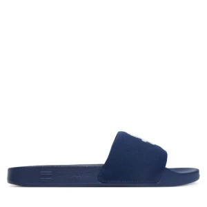 Klapki Tommy Hilfiger Th Script Pool Slide FW0FW09286 Niebieski