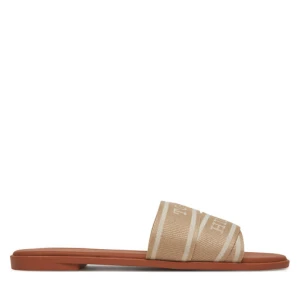 Klapki Tommy Hilfiger Webbing Mule FW0FW08421 Beżowy