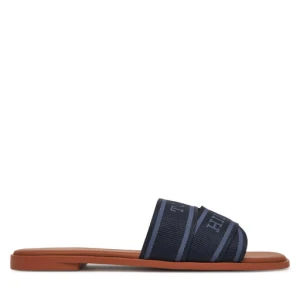 Klapki Tommy Hilfiger Webbing Mule FW0FW08421 Granatowy