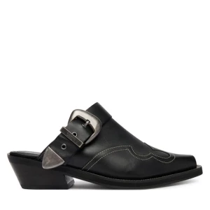 Klapki Tommy Jeans Archive Cowboy Mule Leather EN0EN03063 Czarny