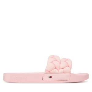 Klapki Tommy Jeans Tjw Braided Slide EN0EN02764 Różowy
